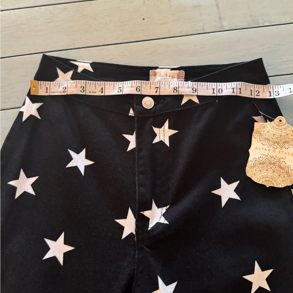 ALTAR’D STATE | NWT Star power flare jeans pants | Black White Sz Small - Picture 7 of 9